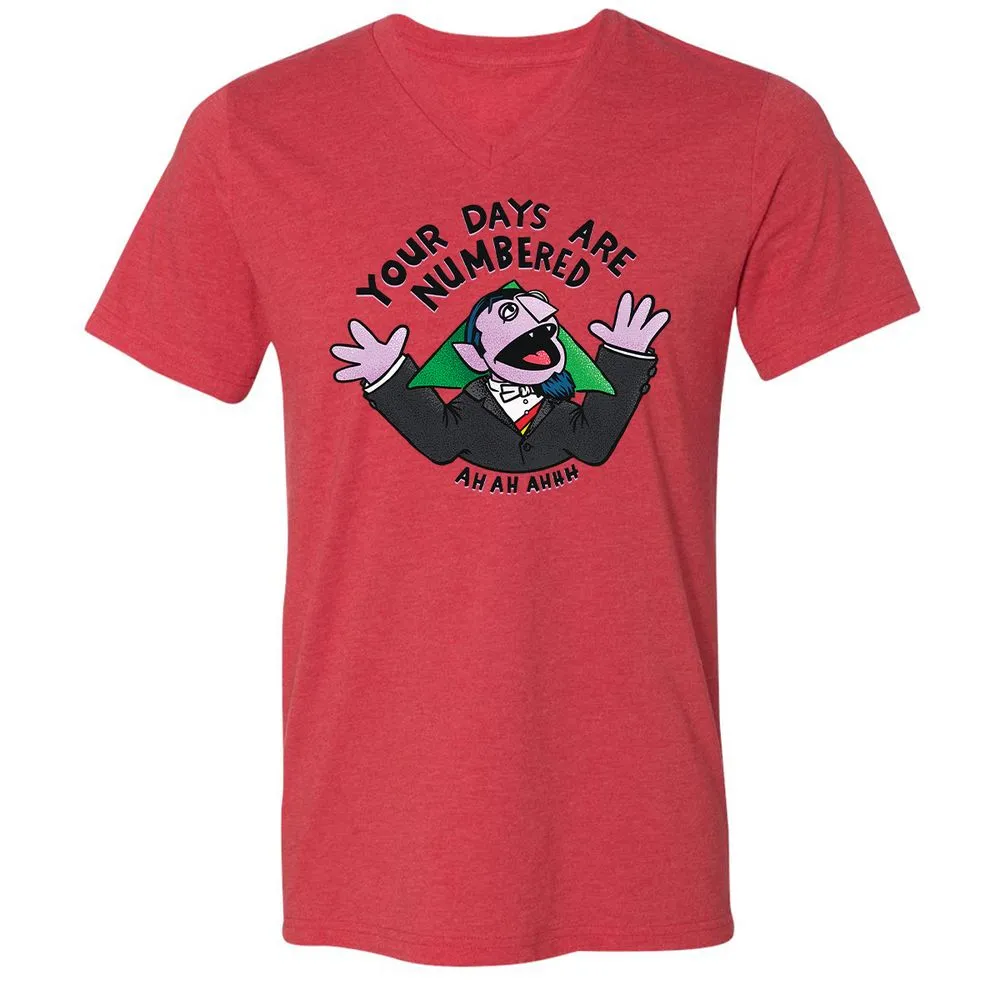Unisex V-Neck T-Shirt - GC3J2AXV - Heather Red - 5