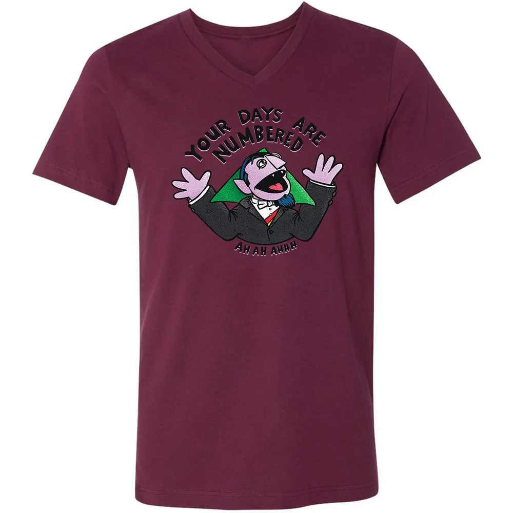 Unisex V-Neck T-Shirt - GC3J2AXV - Maroon - 6
