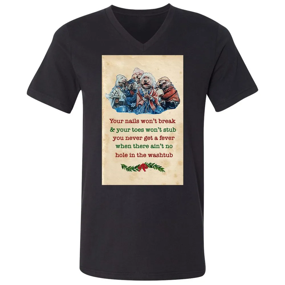 Unisex V-Neck T-Shirt - Y2C1FLXP - Black - 16