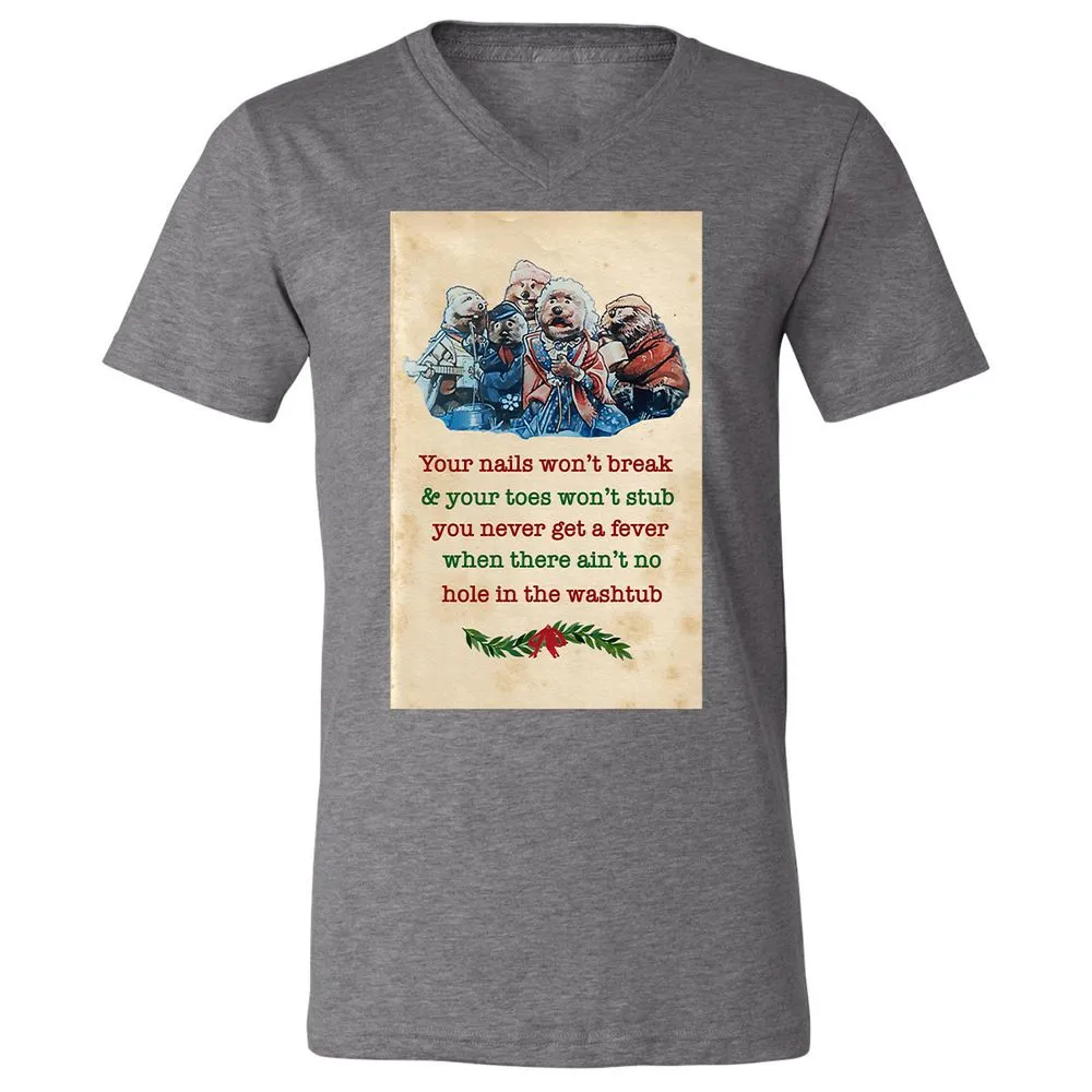 Unisex V-Neck T-Shirt - Y2C1FLXP - Deep Heather - 13