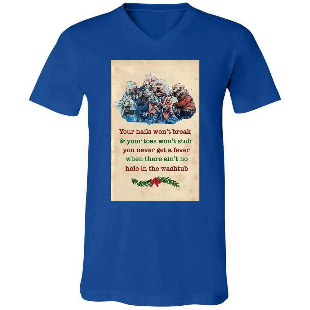 Unisex V-Neck T-Shirt - Y2C1FLXP - True Royal - 4