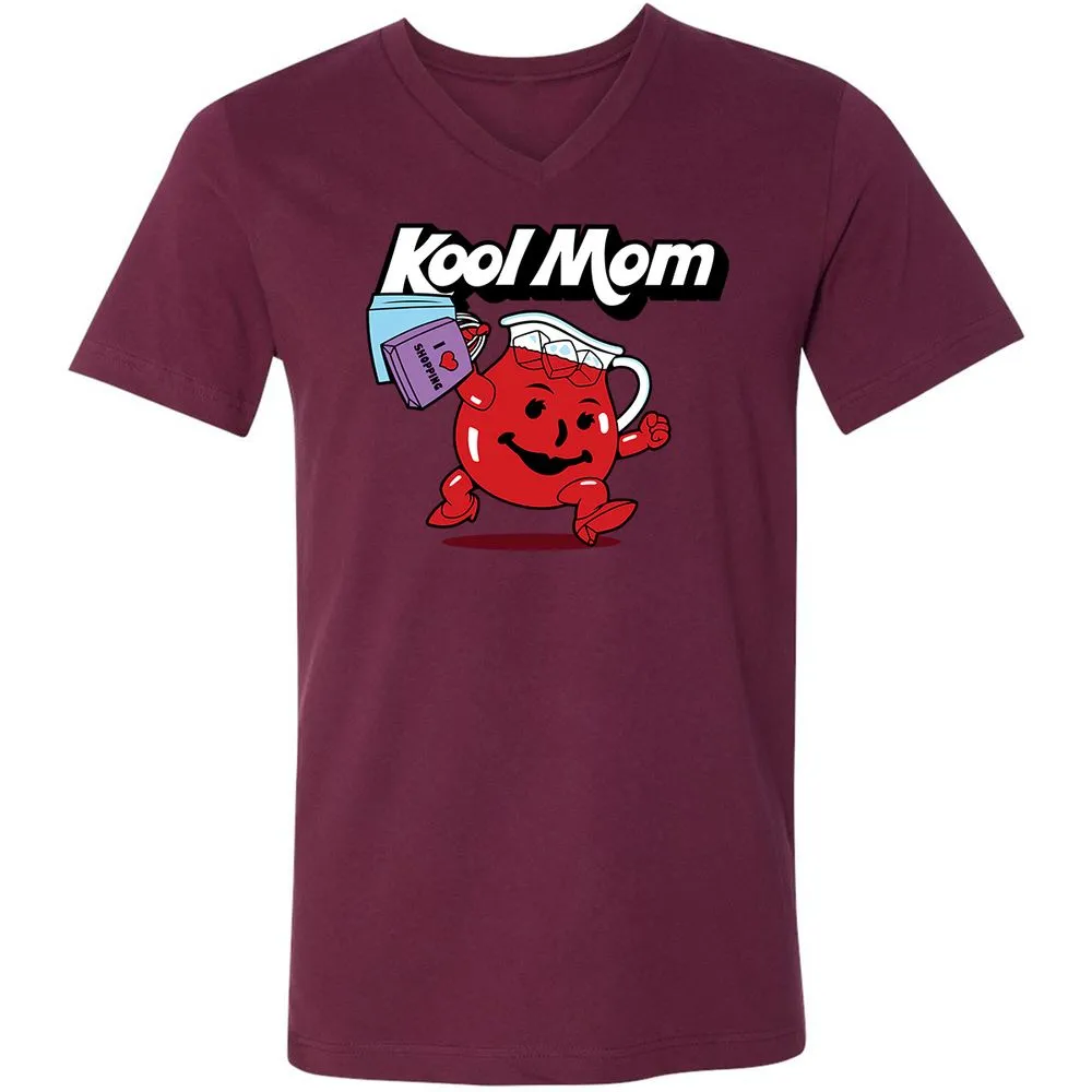 Unisex V-Neck T-Shirt - FGQTAU61 - Maroon - 6