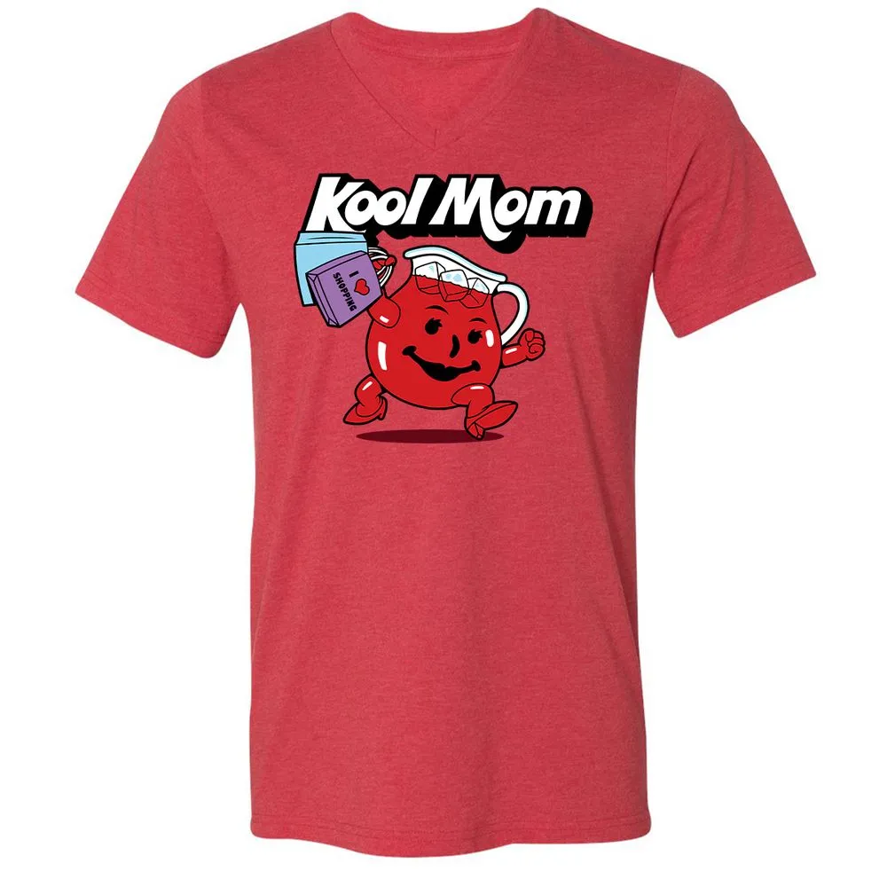 Unisex V-Neck T-Shirt - FGQTAU61 - Heather Red - 5