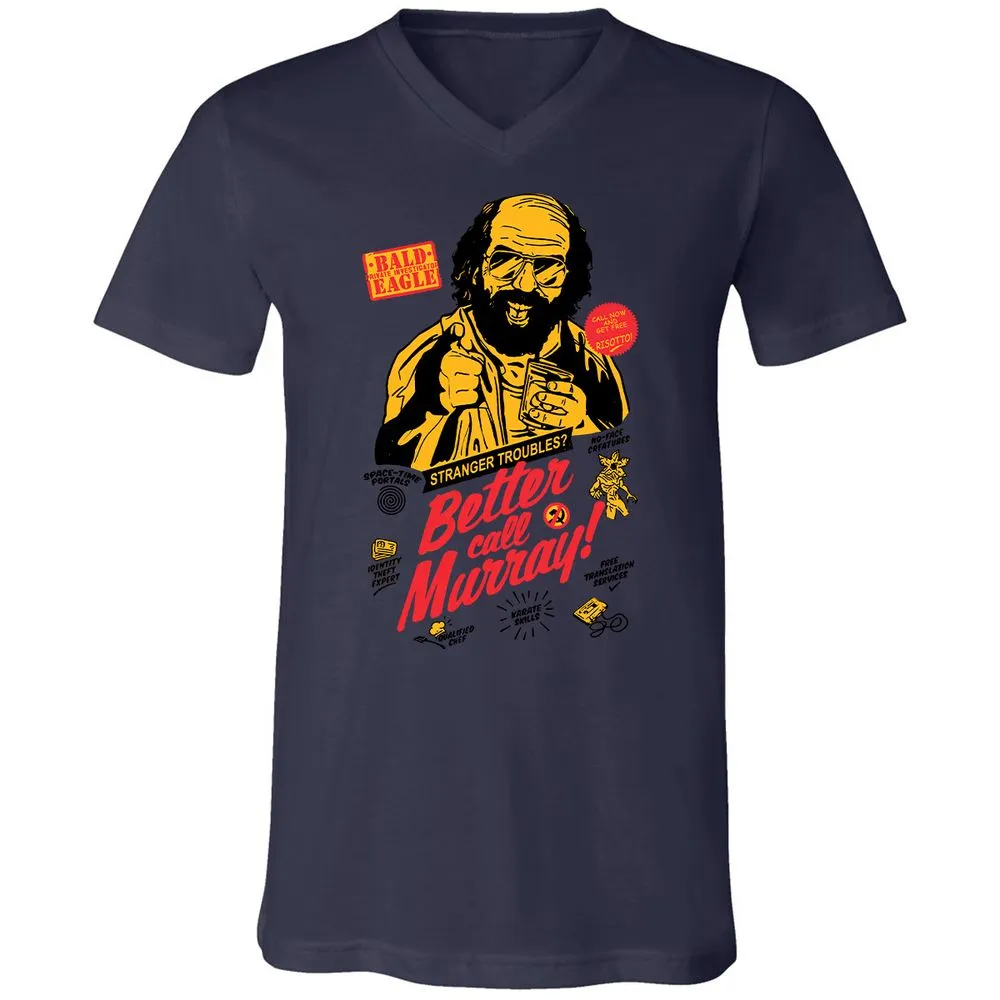 Unisex V-Neck T-Shirt - RRH3Y766 - Navy - 9