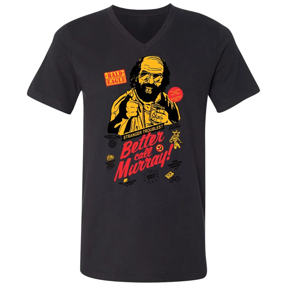 Unisex V-Neck T-Shirt - RRH3Y766 - Black - 16