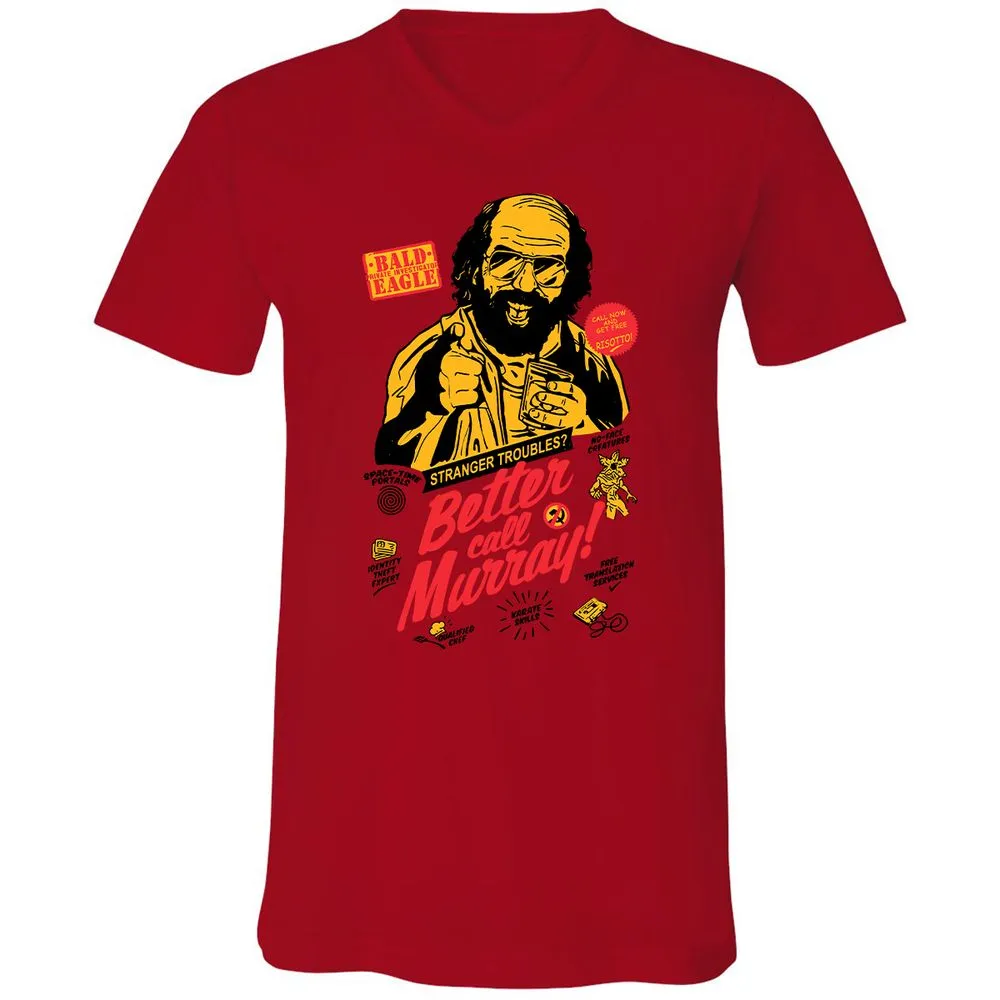 Unisex V-Neck T-Shirt - RRH3Y766 - Red - 3