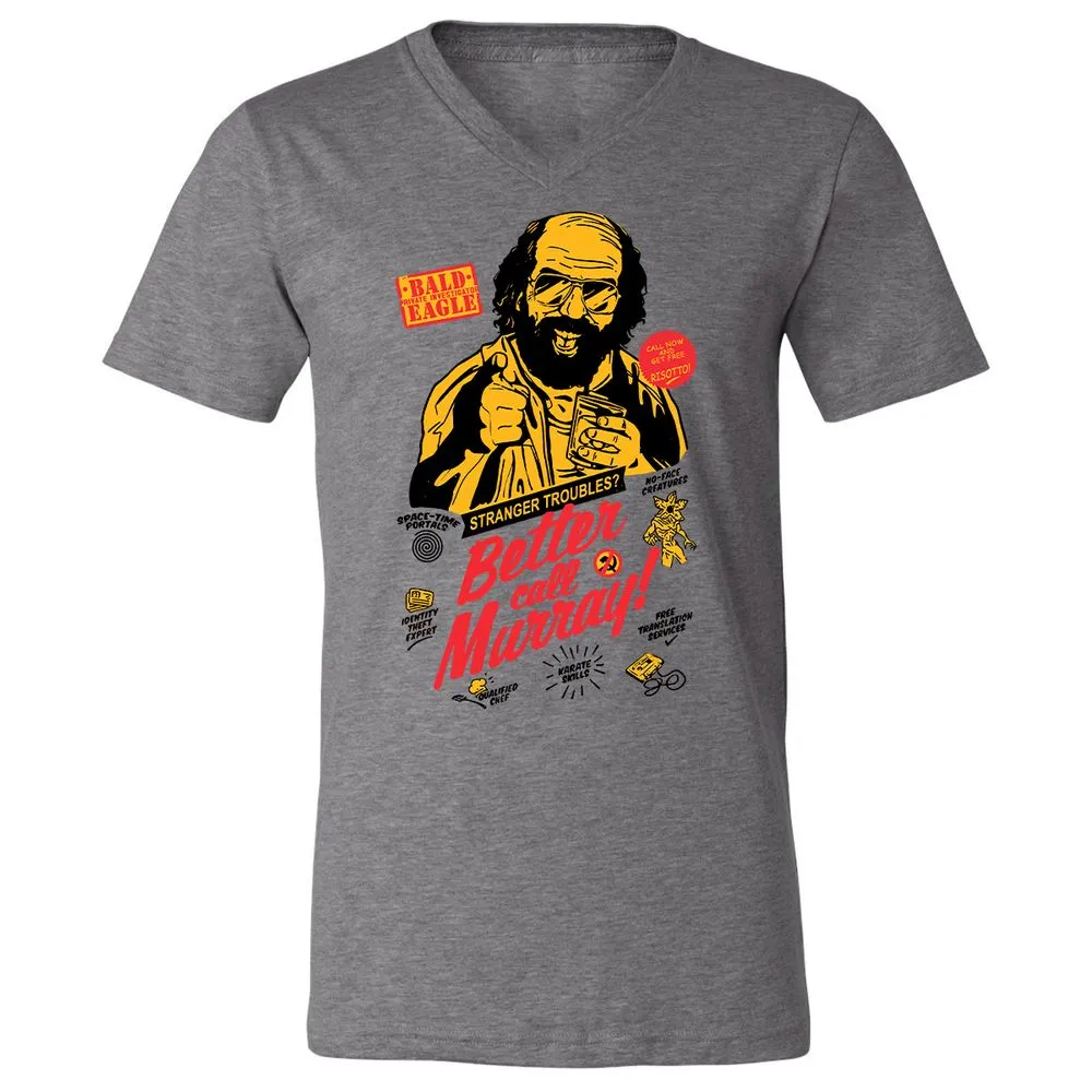 Unisex V-Neck T-Shirt - RRH3Y766 - Deep Heather - 13