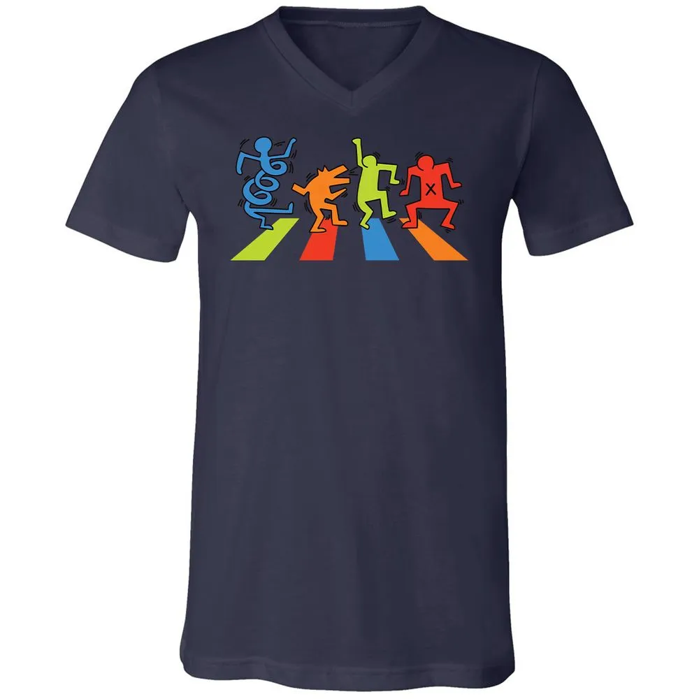 Unisex V-Neck T-Shirt - D3NVX7Z6 - Navy - 9