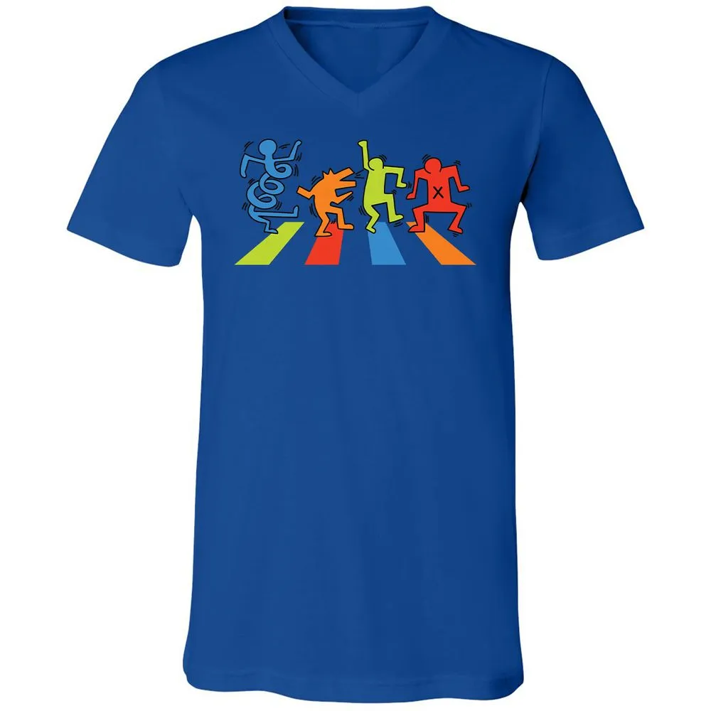 Unisex V-Neck T-Shirt - D3NVX7Z6 - True Royal - 4