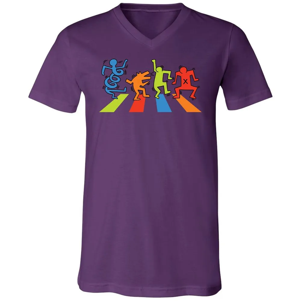 Unisex V-Neck T-Shirt - D3NVX7Z6 - Team Purple - 2
