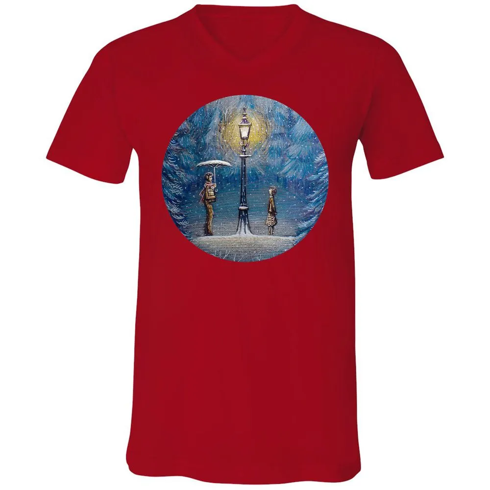 Unisex V-Neck T-Shirt - SWF6ENT3 - Red - 3