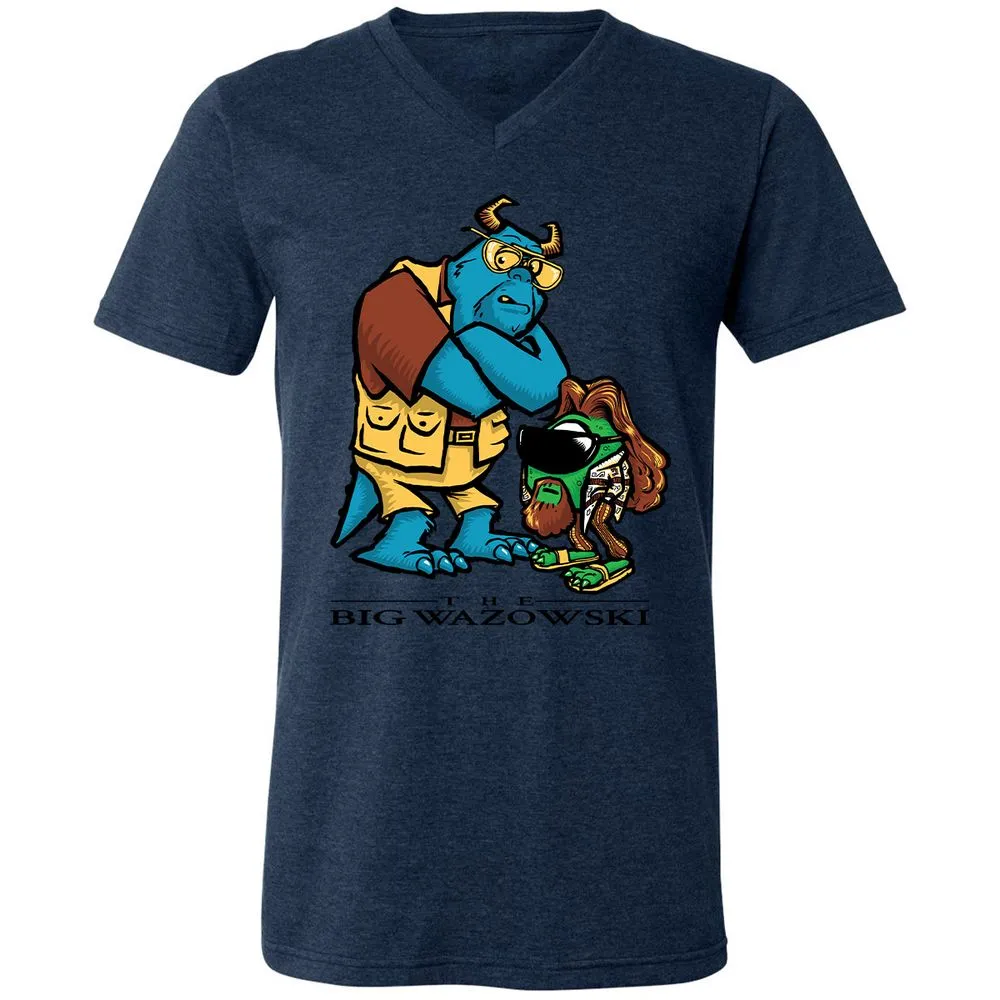 Unisex V-Neck T-Shirt - MWK2U7AQ - Heather Navy - 15