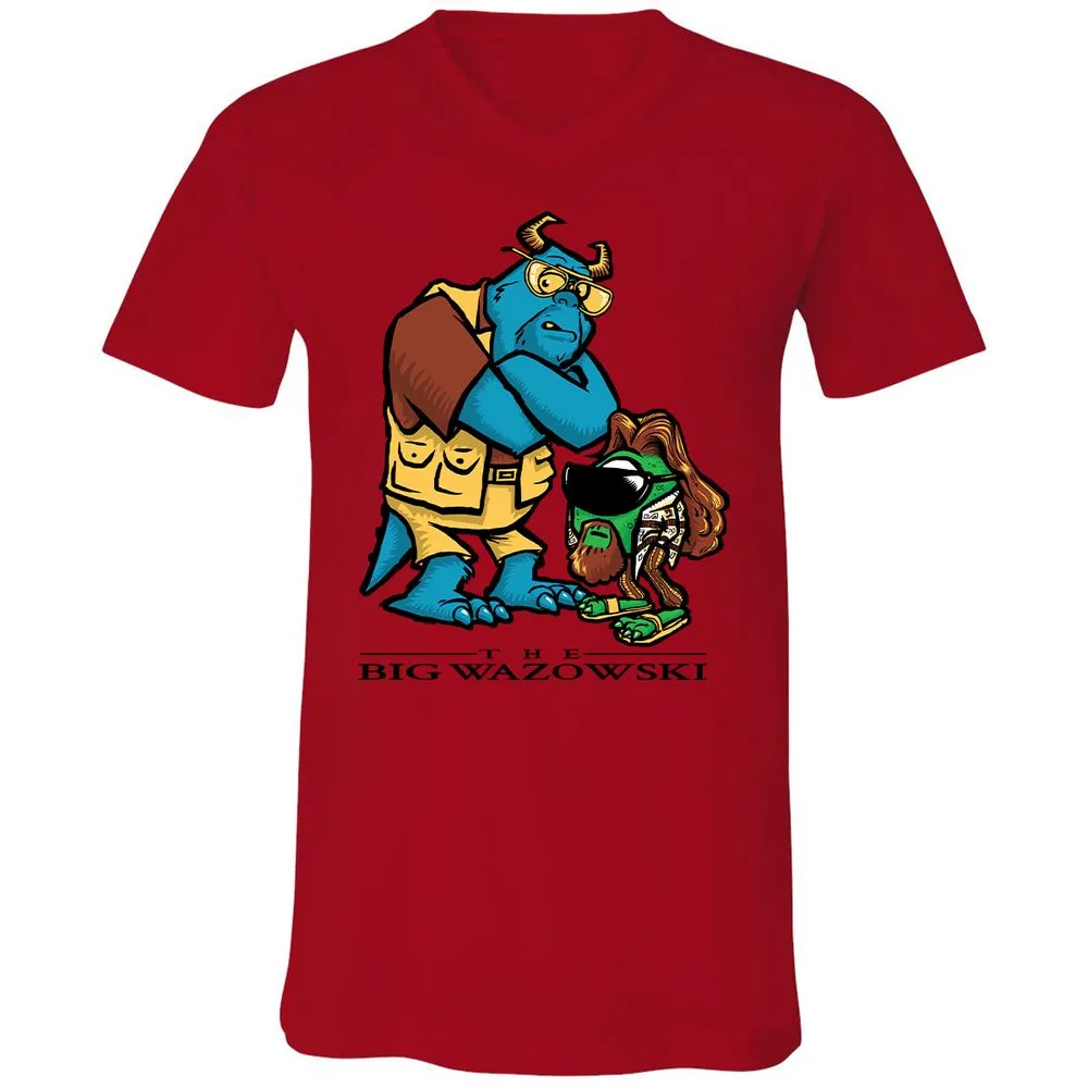 Unisex V-Neck T-Shirt - MWK2U7AQ - Red - 3