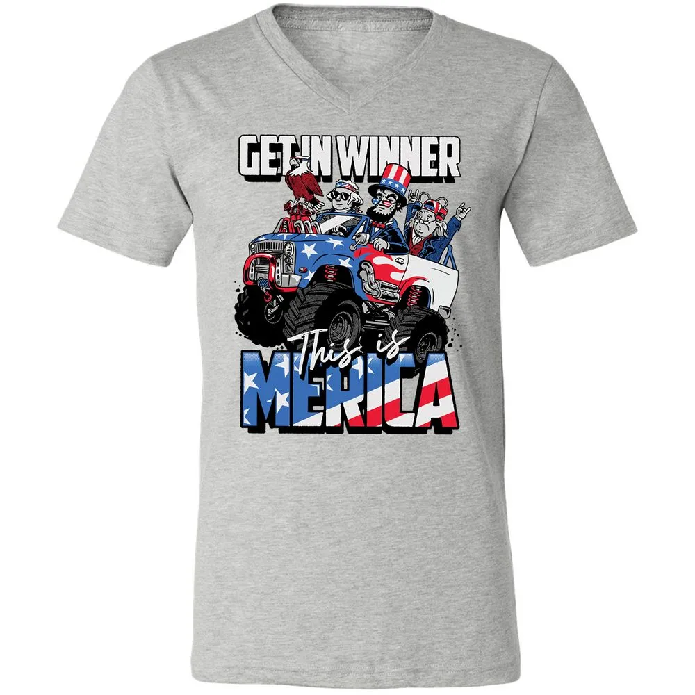 Unisex V-Neck T-Shirt - N9Q2Z1DL - Athletic Heather - 7