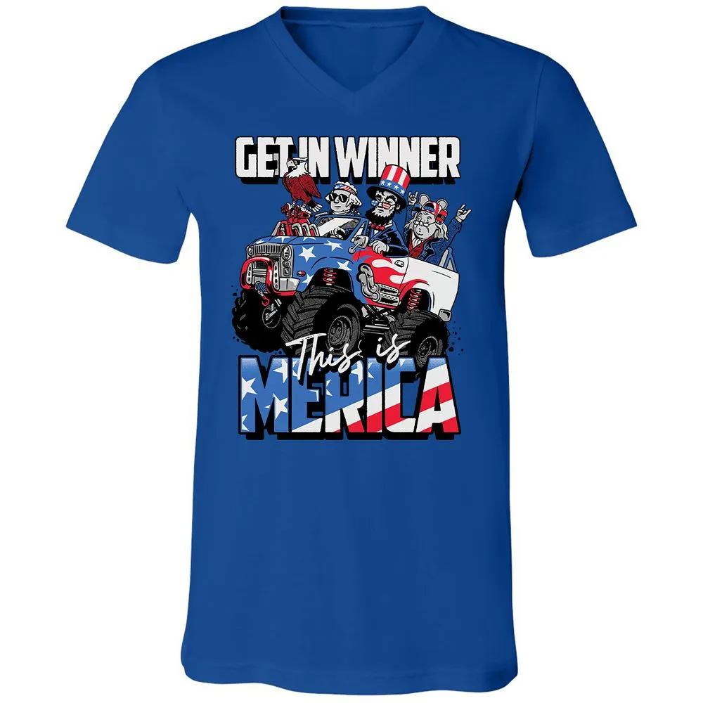Unisex V-Neck T-Shirt - N9Q2Z1DL - True Royal - 4