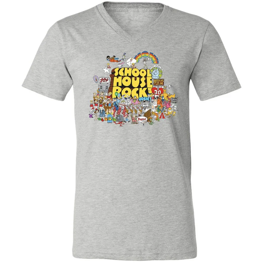 Unisex V-Neck T-Shirt - 9JCS4MXS - Athletic Heather - 7