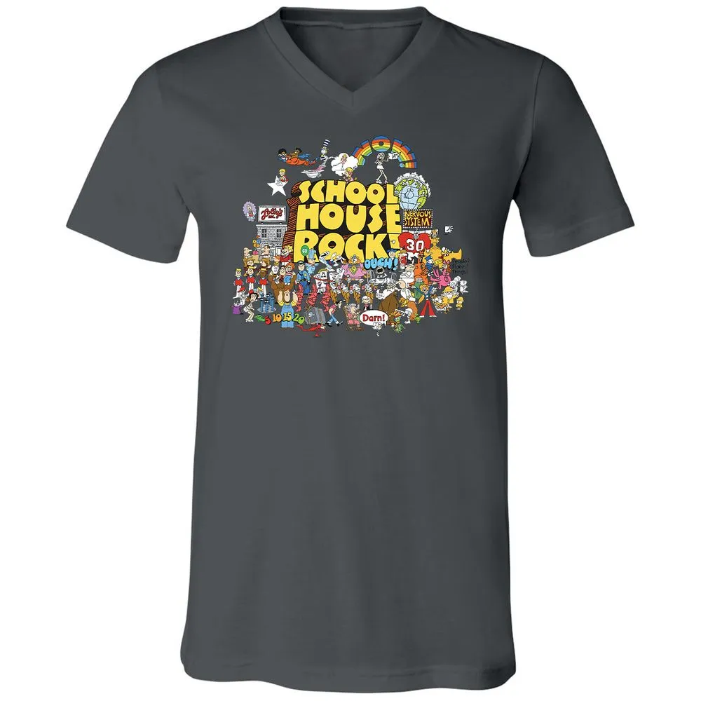 Unisex V-Neck T-Shirt - 9JCS4MXS - Asphalt - 12