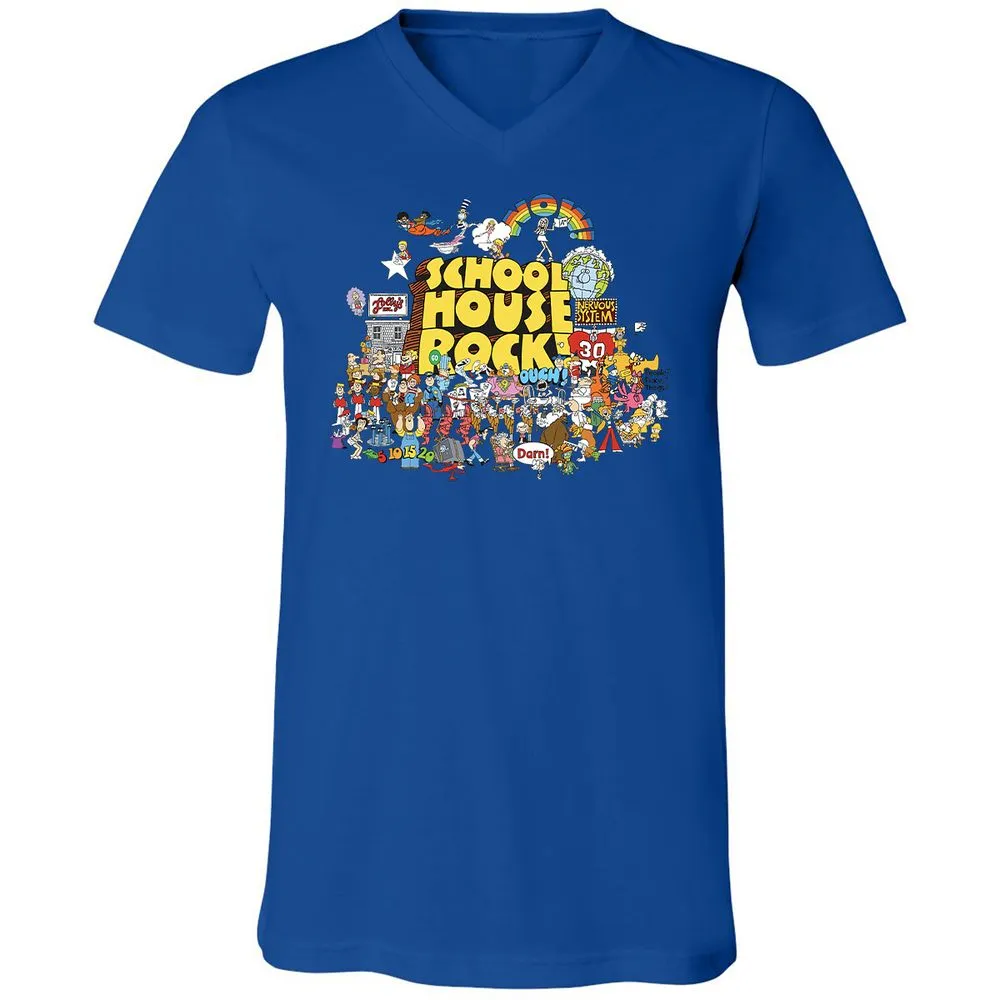 Unisex V-Neck T-Shirt - 9JCS4MXS - True Royal - 4