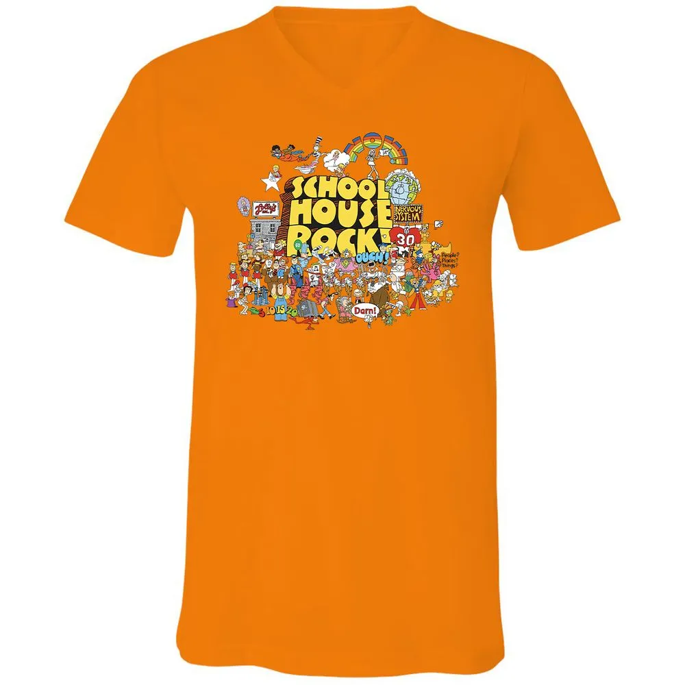Unisex V-Neck T-Shirt - 9JCS4MXS - Orange - 11