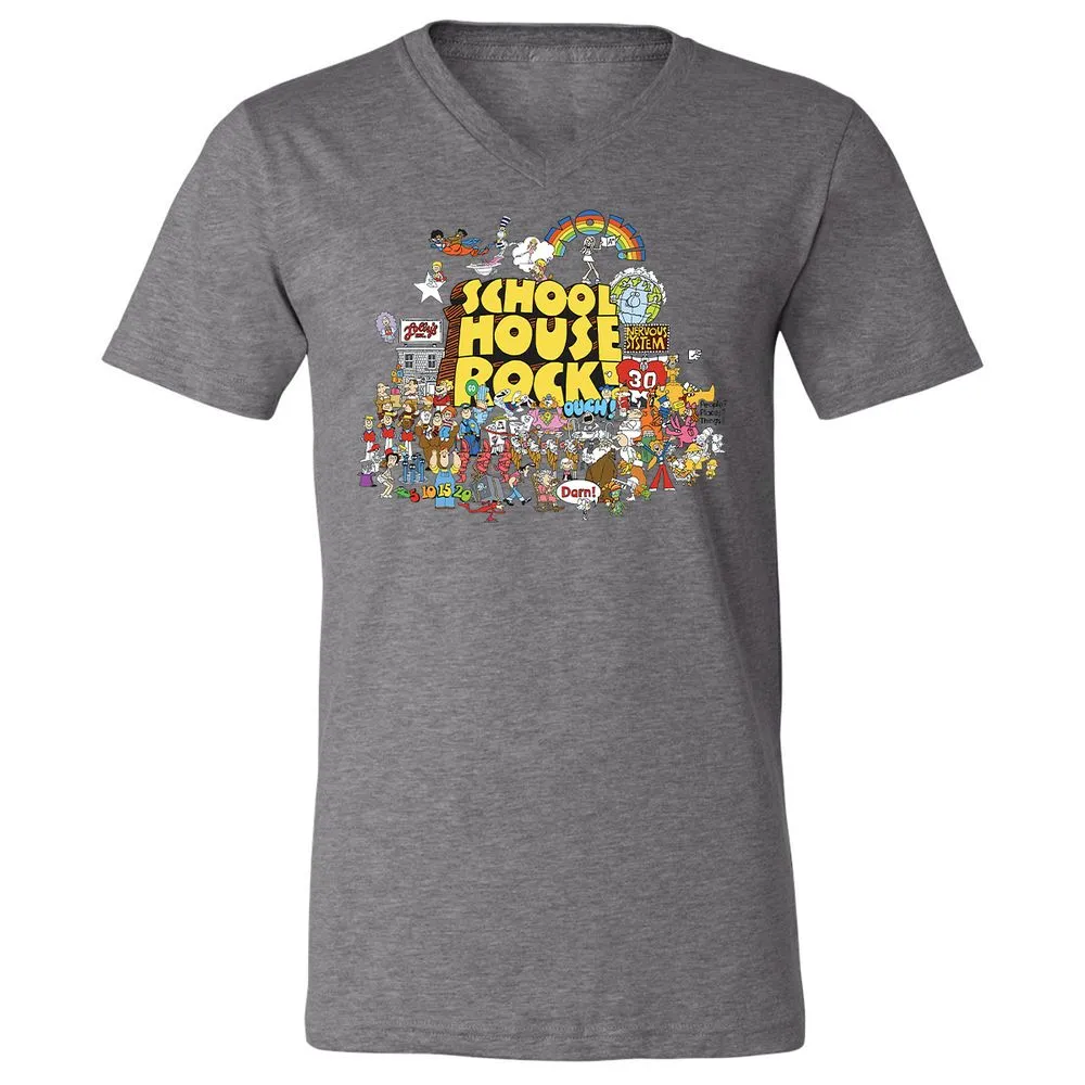 Unisex V-Neck T-Shirt - 9JCS4MXS - Deep Heather - 13