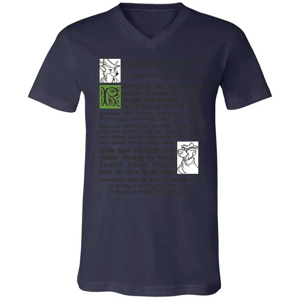 Unisex V-Neck T-Shirt - A6LYJTGA - Navy - 9