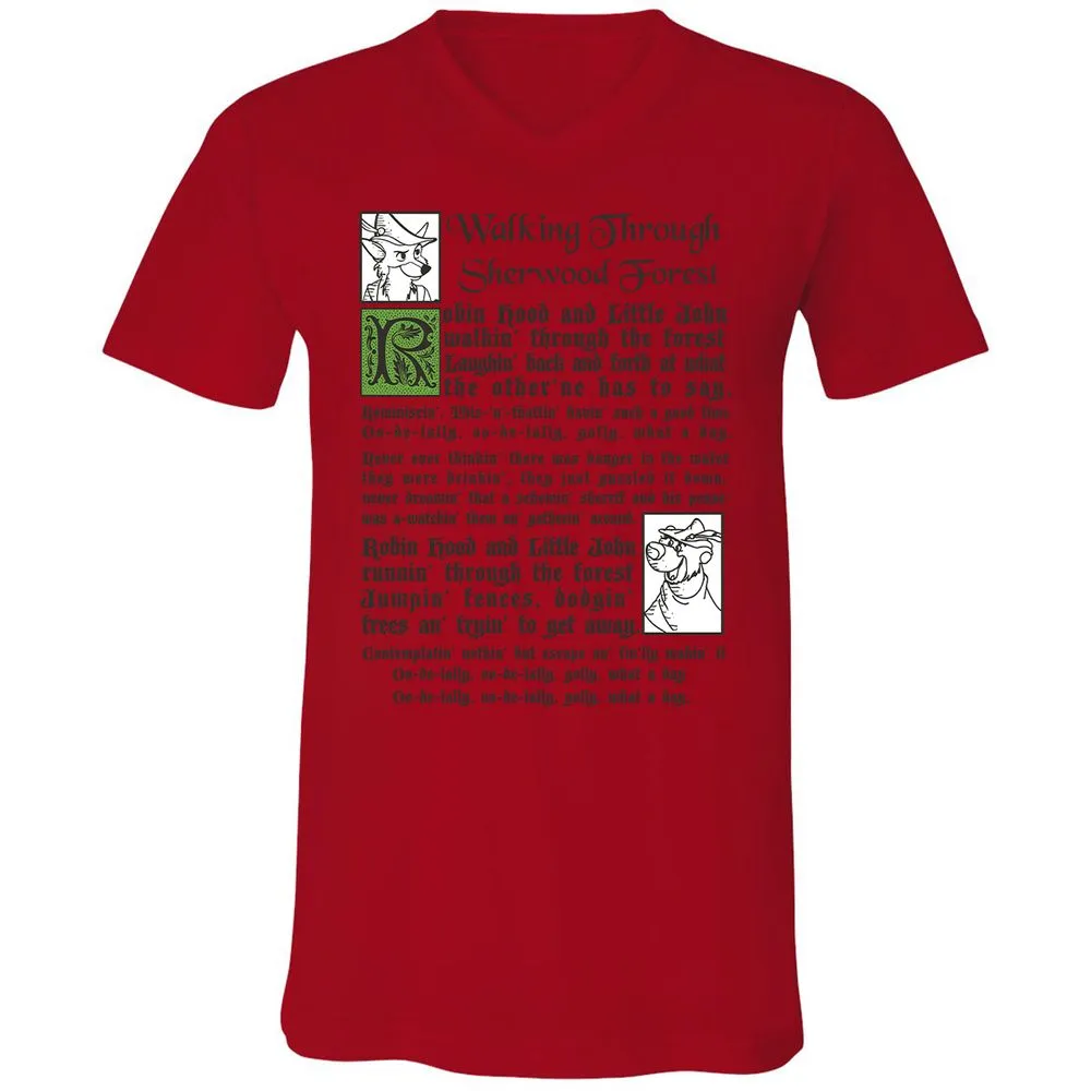Unisex V-Neck T-Shirt - A6LYJTGA - Red - 3