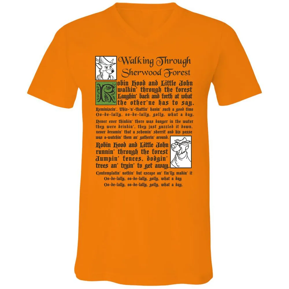 Unisex V-Neck T-Shirt - A6LYJTGA - Orange - 11