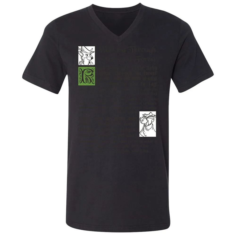 Unisex V-Neck T-Shirt - A6LYJTGA - Black - 16
