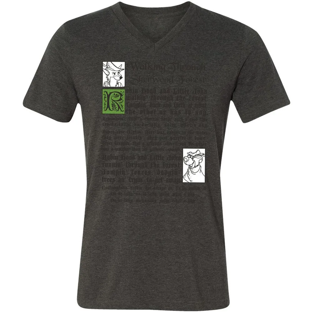 Unisex V-Neck T-Shirt - A6LYJTGA - Dark Grey Heather - 8