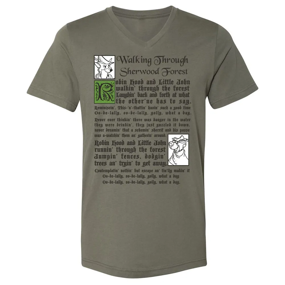 Unisex V-Neck T-Shirt - A6LYJTGA - Military Green - 10