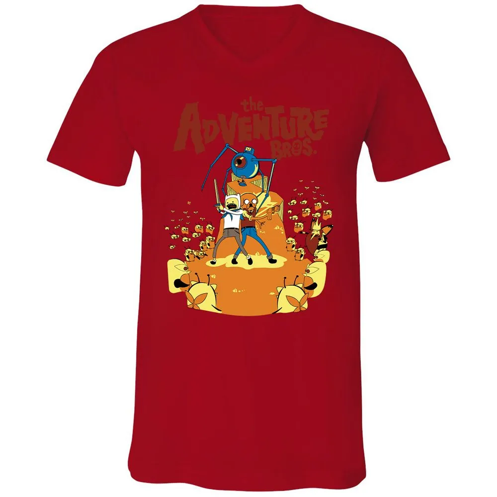 Unisex V-Neck T-Shirt - 6MTN8LAS - Red - 3