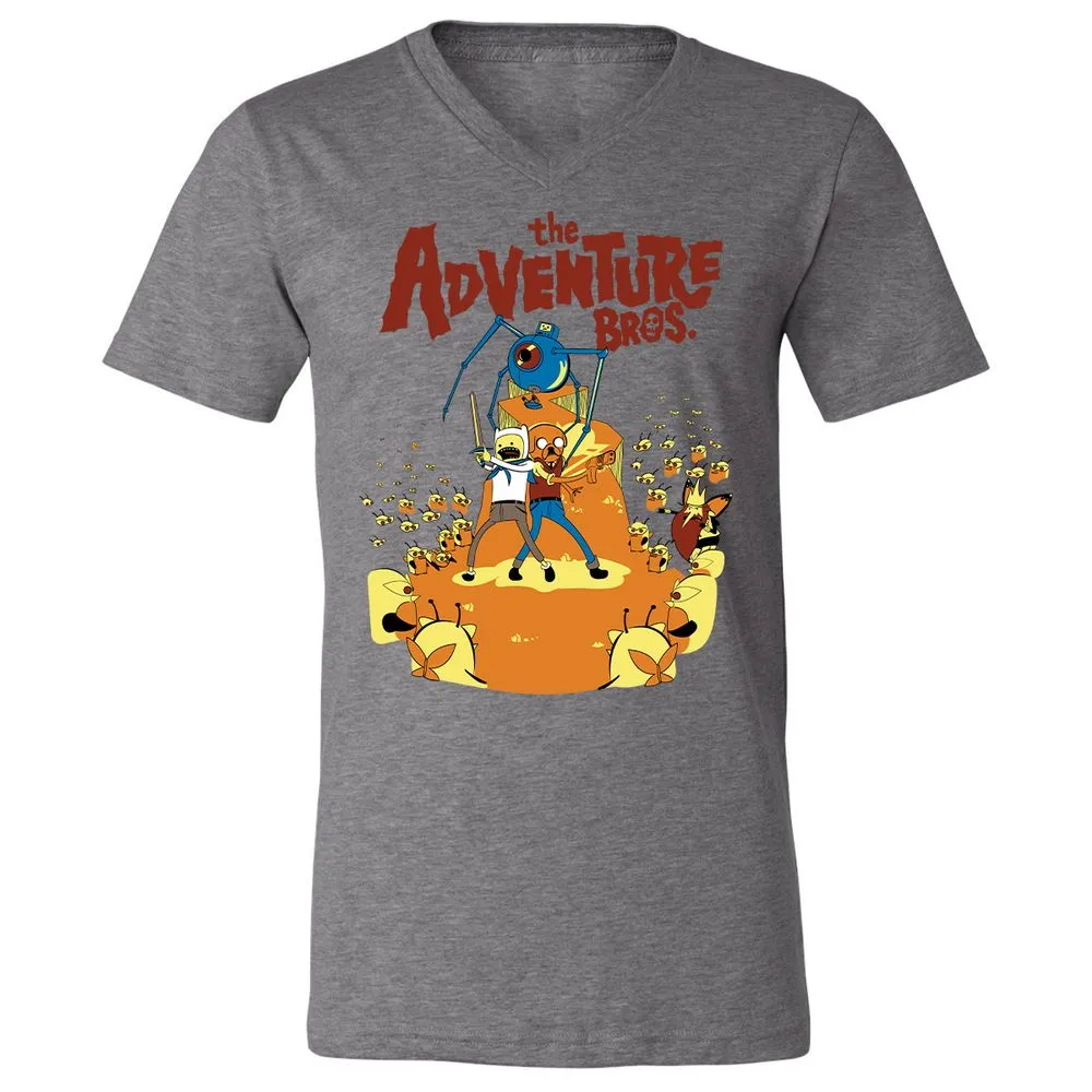 Unisex V-Neck T-Shirt - 6MTN8LAS - Deep Heather - 13