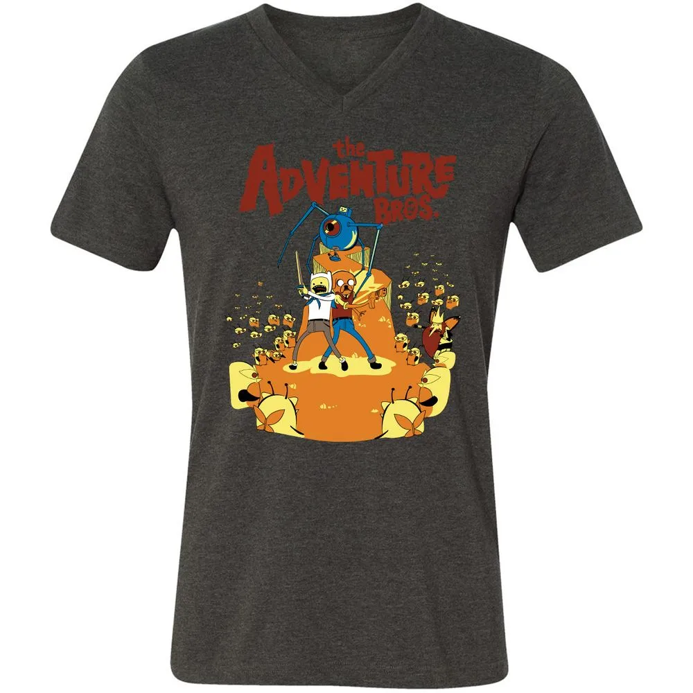 Unisex V-Neck T-Shirt - 6MTN8LAS - Dark Grey Heather - 8