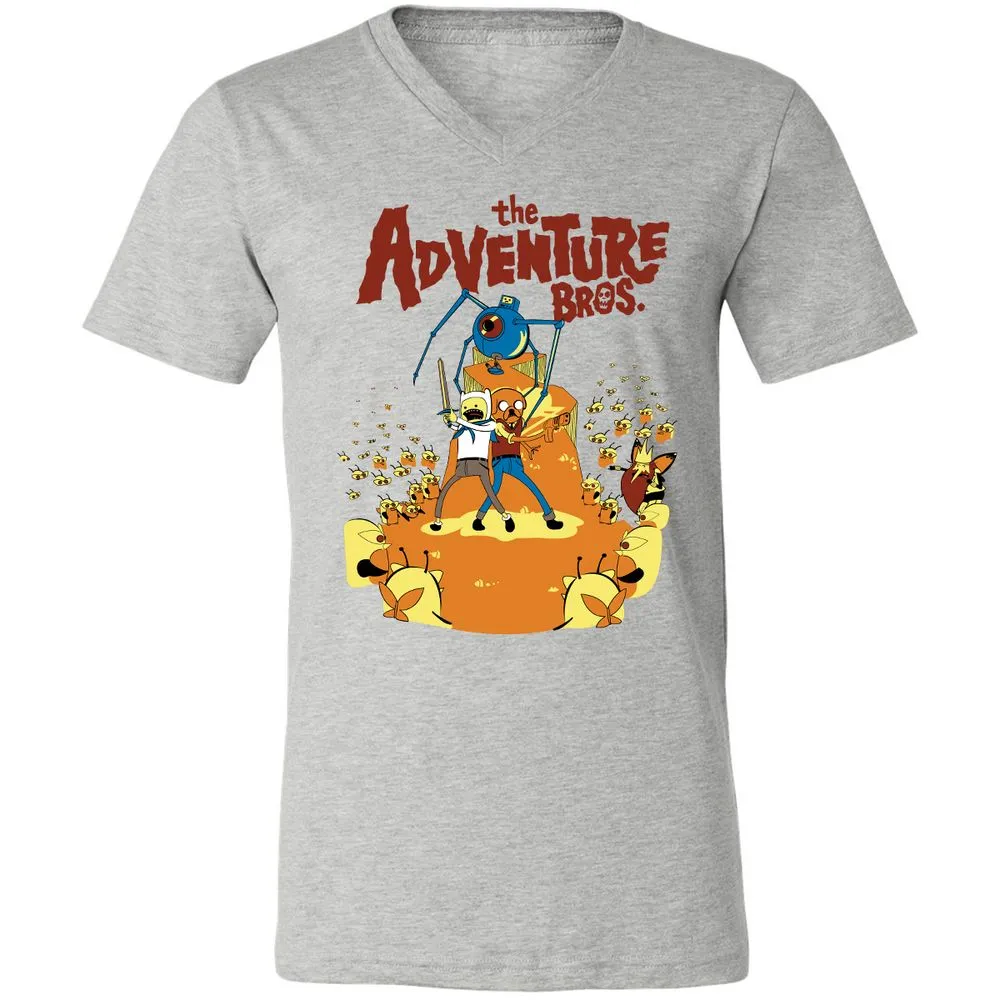 Unisex V-Neck T-Shirt - 6MTN8LAS - Athletic Heather - 7