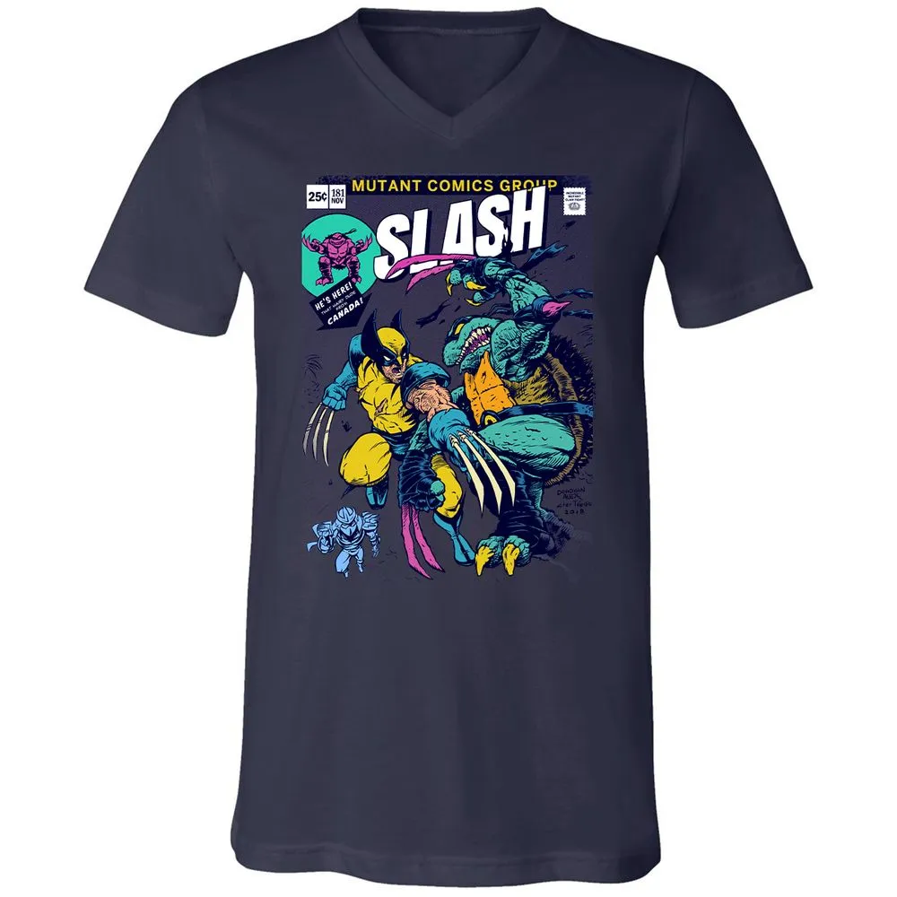 Unisex V-Neck T-Shirt - 9GPXKKDJ - Navy - 9
