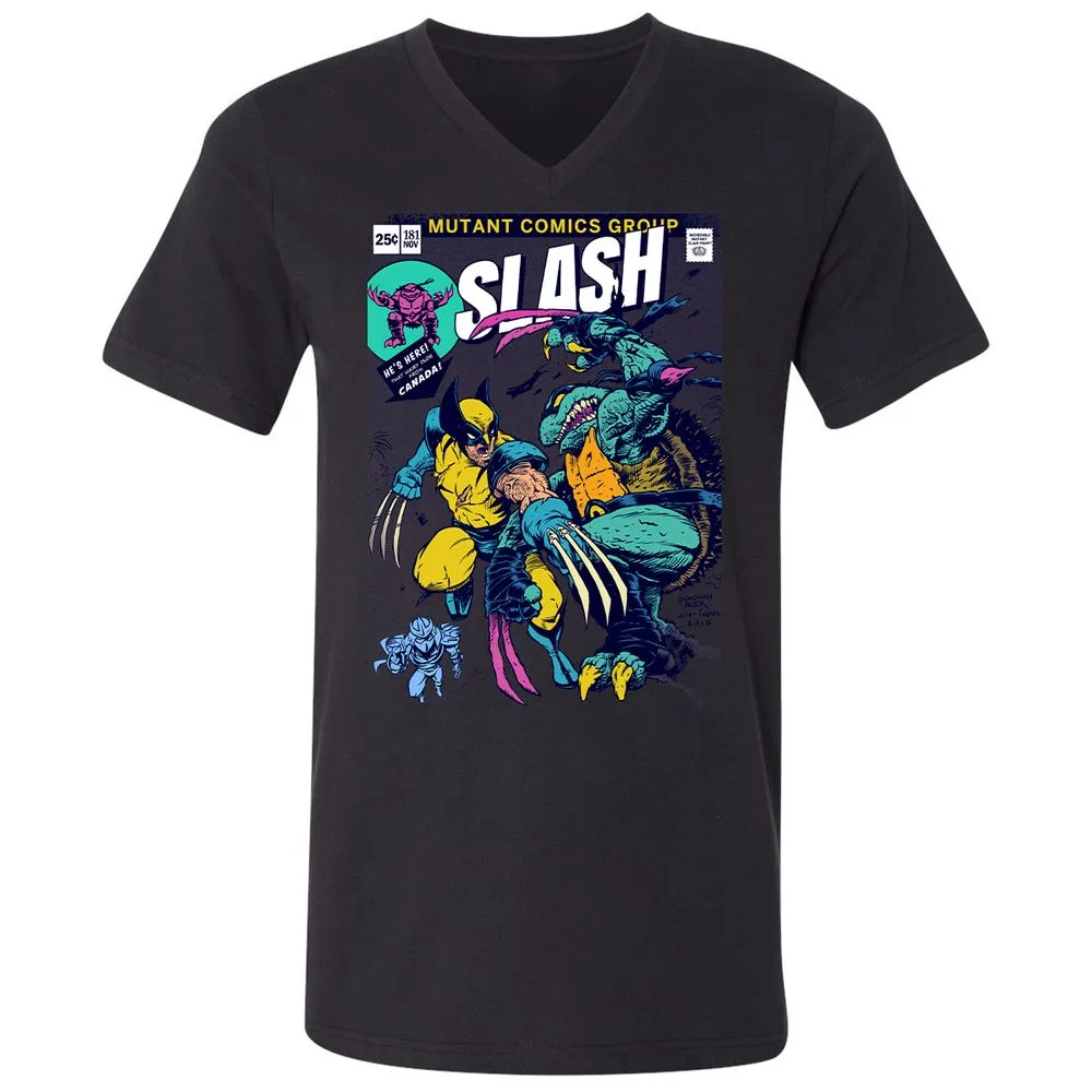 Unisex V-Neck T-Shirt - 9GPXKKDJ - Black - 16