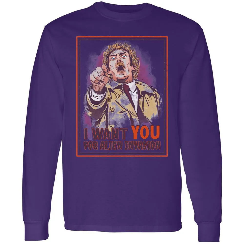 Long Sleeve T-Shirt - 4XFCPS8T - Purple - 13