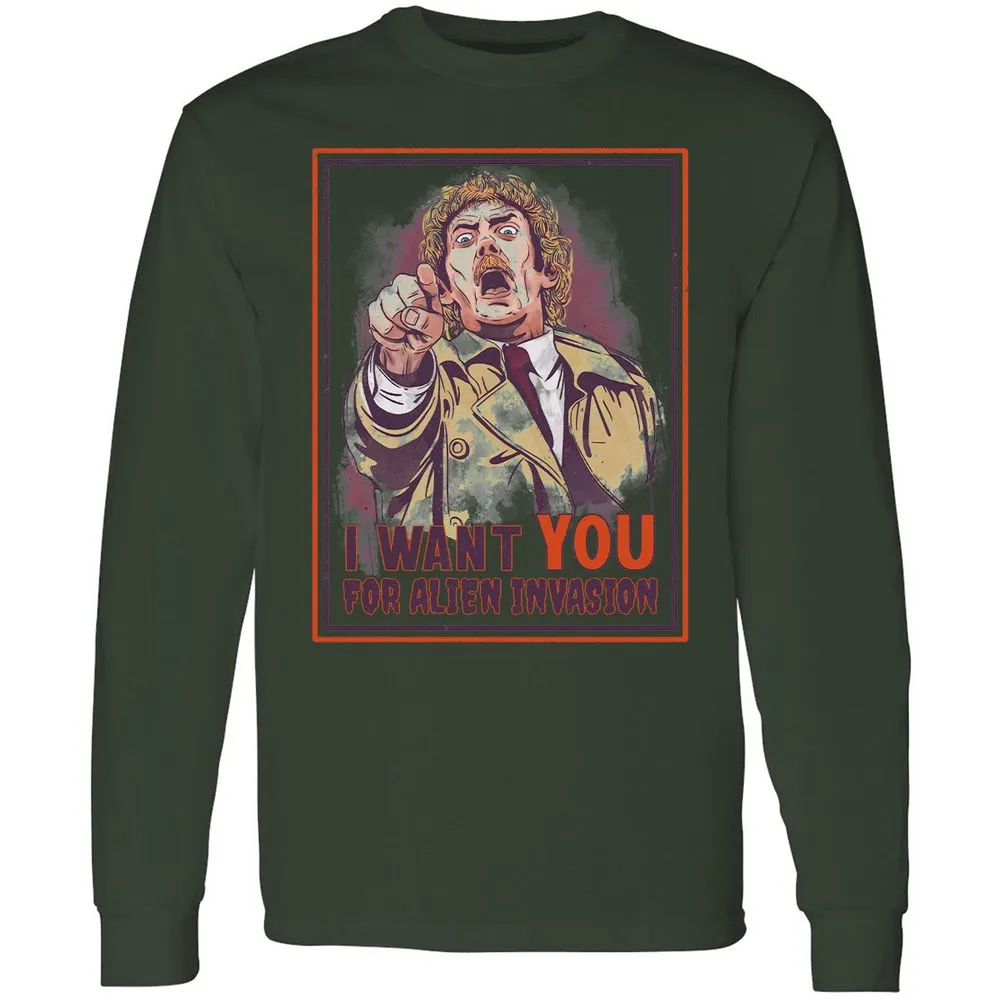 Long Sleeve T-Shirt - 4XFCPS8T - Forest Green - 8