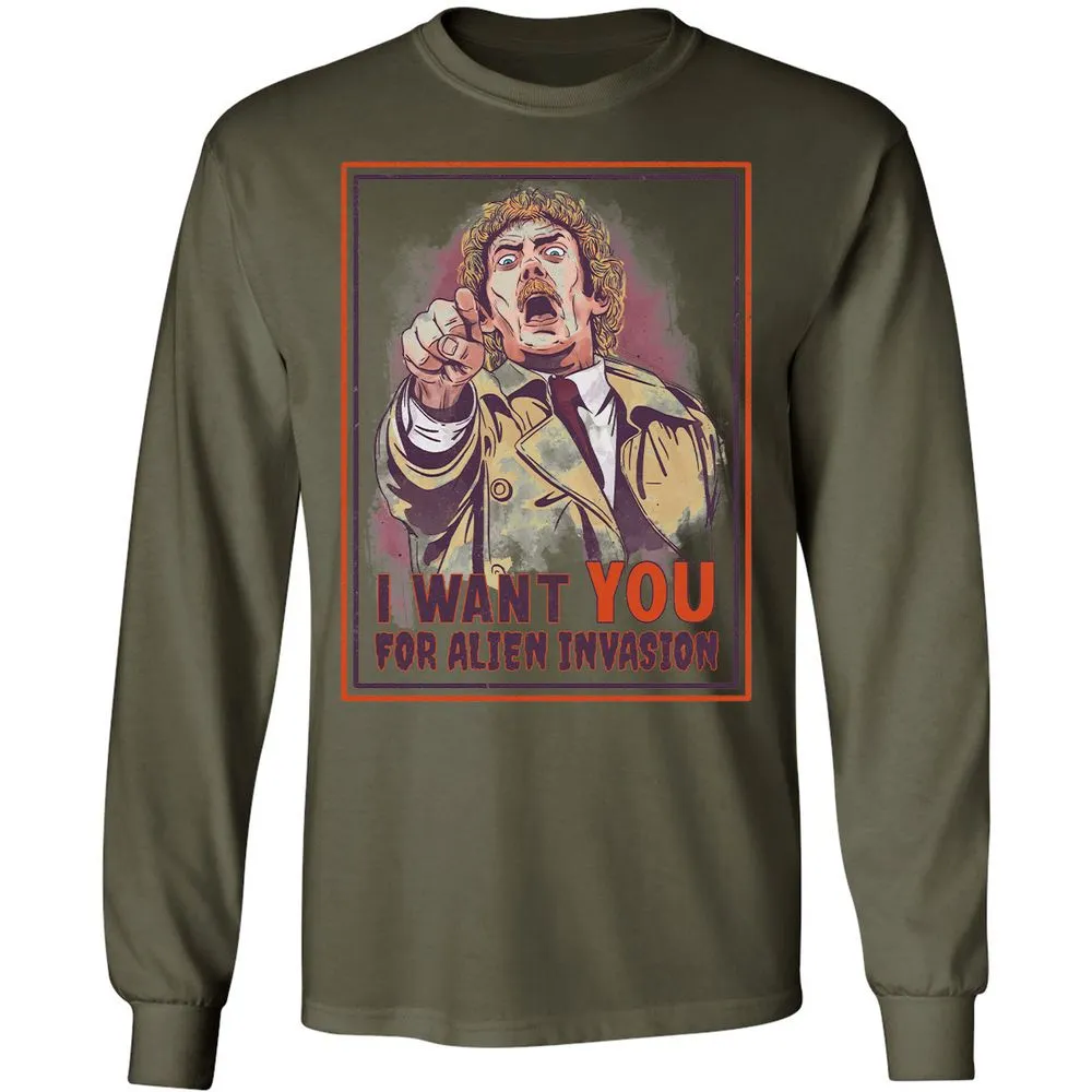 Long Sleeve T-Shirt - 4XFCPS8T - Military Green - 7