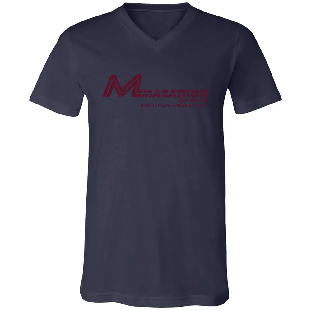 Unisex V-Neck T-Shirt - L6JBT89W - Navy - 9