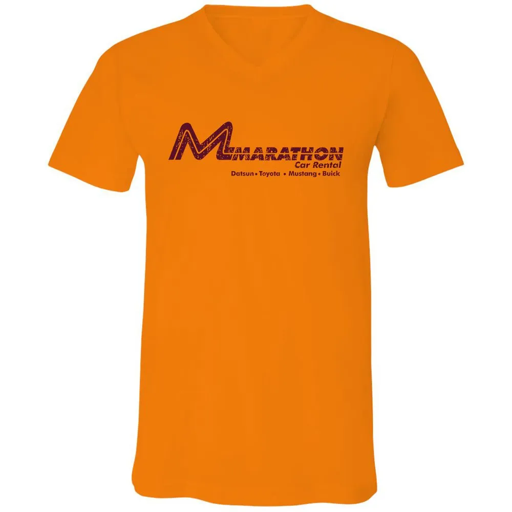 Unisex V-Neck T-Shirt - L6JBT89W - Orange - 11