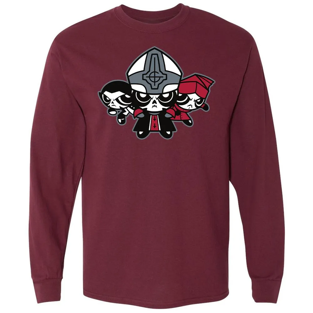 Long Sleeve T-Shirt - BZVBRCH2 - Maroon - 11