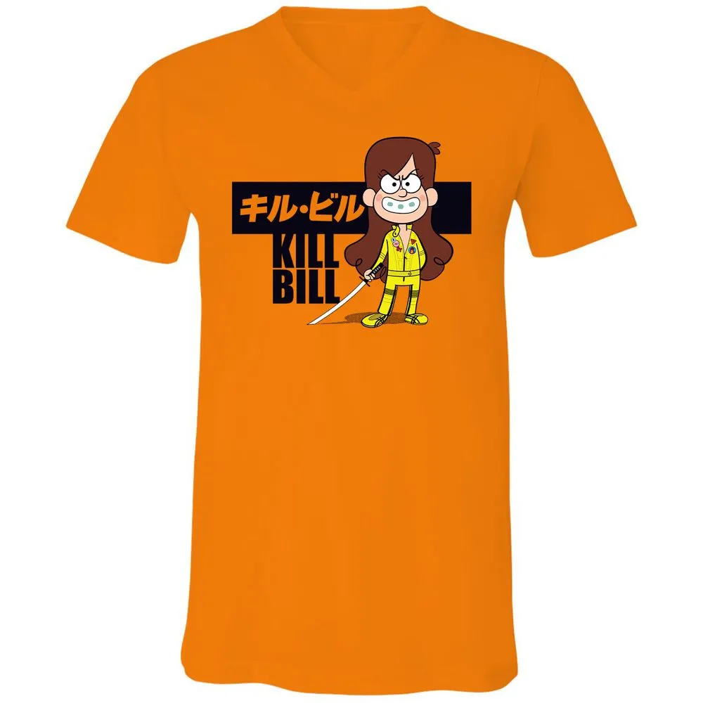Unisex V-Neck T-Shirt - ZT8ZPWPS - Orange - 11