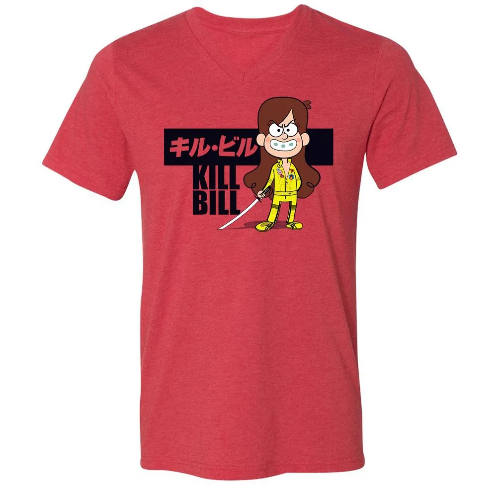Unisex V-Neck T-Shirt - ZT8ZPWPS - Heather Red - 5