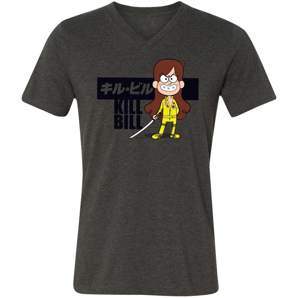 Unisex V-Neck T-Shirt - ZT8ZPWPS - Dark Grey Heather - 8