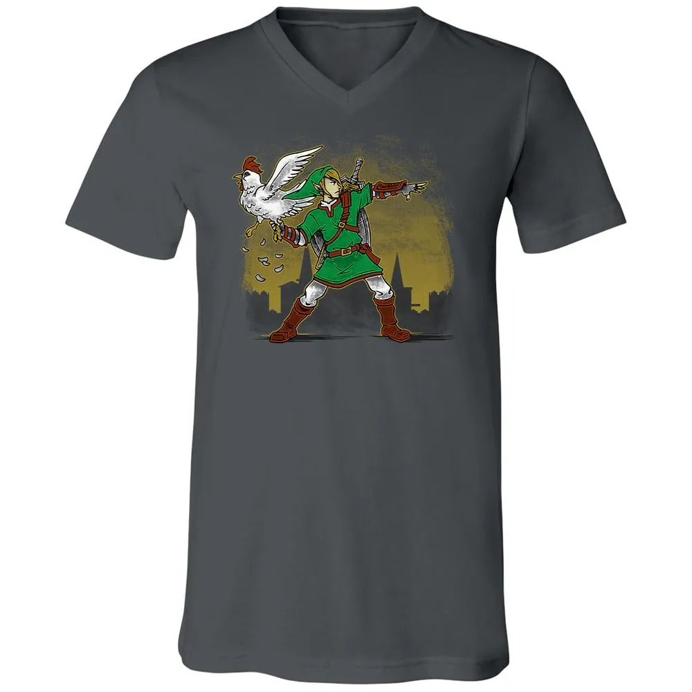 Unisex V-Neck T-Shirt - 22X2TYXZ - Asphalt - 12