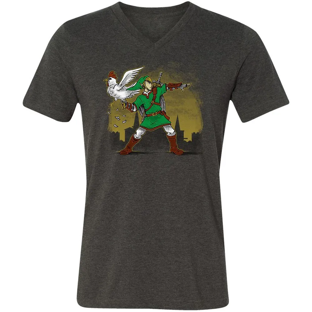 Unisex V-Neck T-Shirt - 22X2TYXZ - Dark Grey Heather - 8