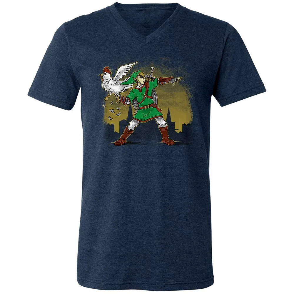 Unisex V-Neck T-Shirt - 22X2TYXZ - Heather Navy - 15