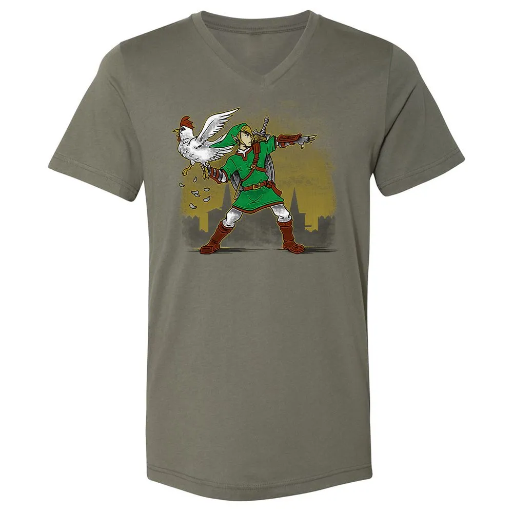 Unisex V-Neck T-Shirt - 22X2TYXZ - Military Green - 10
