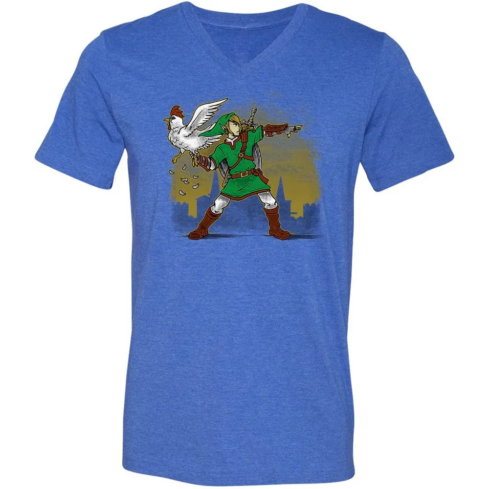 Unisex V-Neck T-Shirt - 22X2TYXZ - Heather True Royal - 14